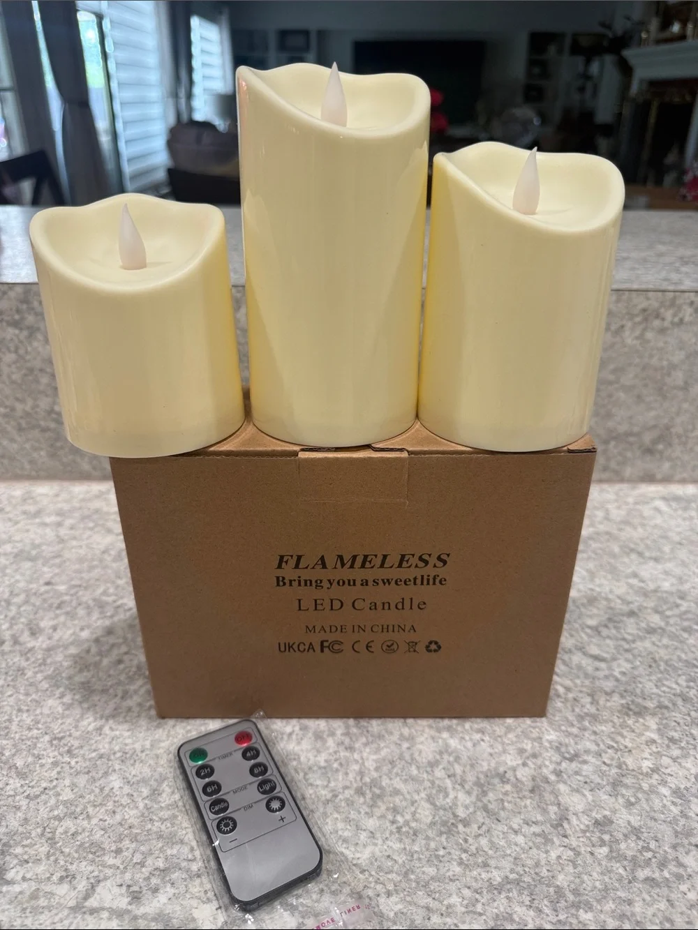 Flameless LED Candle Set - Ivory - Unbranded